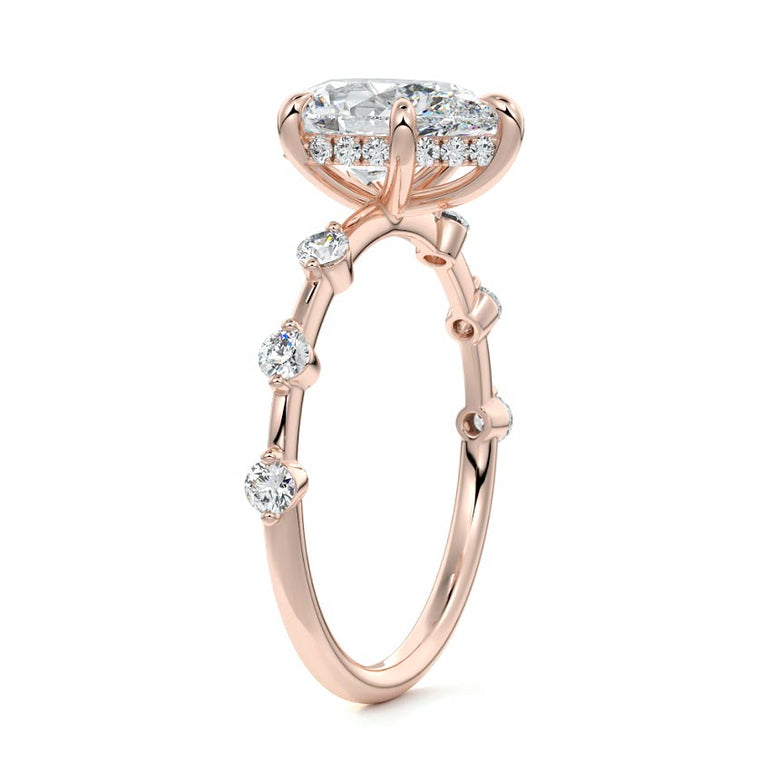 Juno - Six Diamond Sections Ring Setting RG