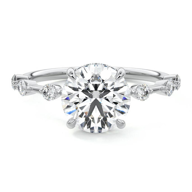 Juno - Six Diamond Sections Ring Setting WG