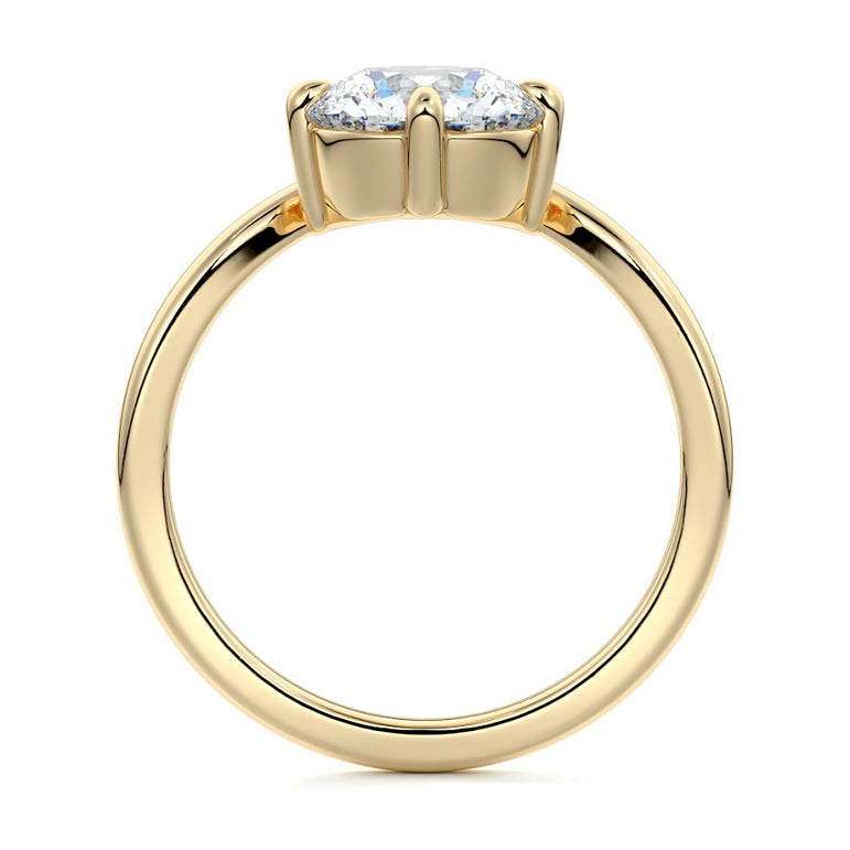 Suria - Solitaire with Compass Prongs Setting YG