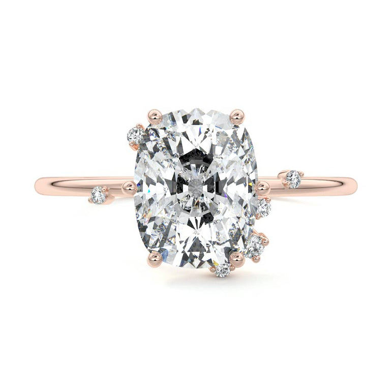 Zephyra - Six Prongs Setting with Fancy Diamond Accents RG