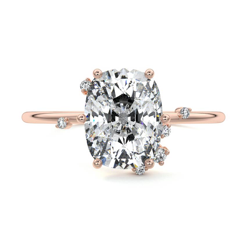 Zephyra - Six Prongs Setting with Fancy Diamond Accents RG