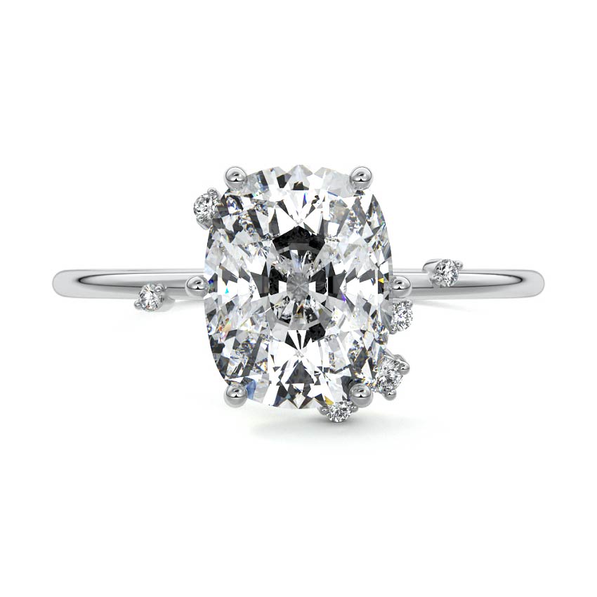 Zephyra - Six Prongs Setting with Fancy Diamond Accents PL