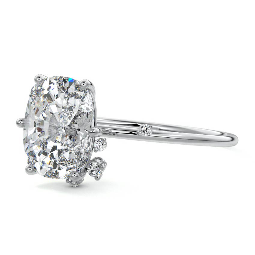 Zephyra - Six Prongs Setting with Fancy Diamond Accents PL