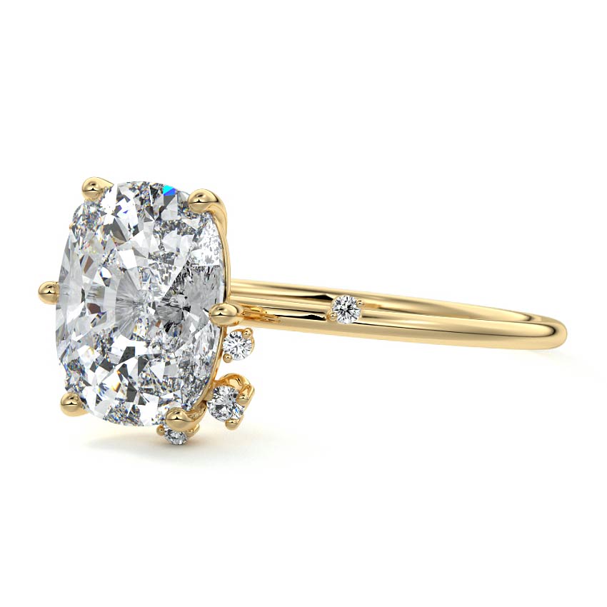 Zephyra - Six Prongs Setting with Fancy Diamond Accents YG