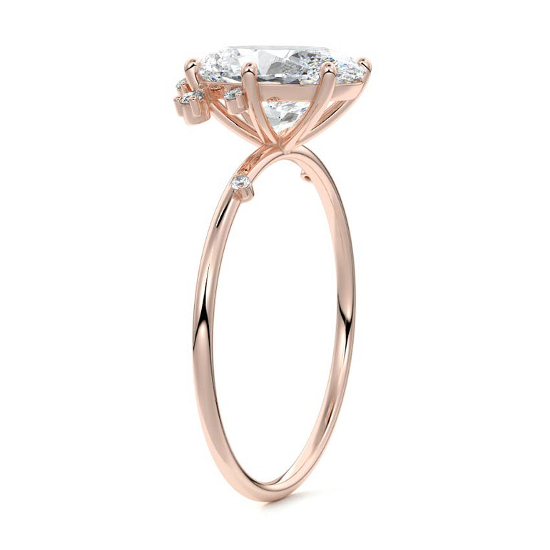 Zephyra - Six Prongs Setting with Fancy Diamond Accents RG