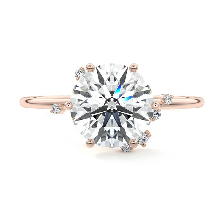 Zephyra - Six Prongs Setting with Fancy Diamond Accents RG